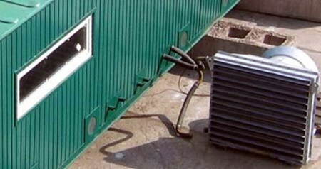 Использование отопительного агрегата АО2-25 в период наладки оборудования контейнера